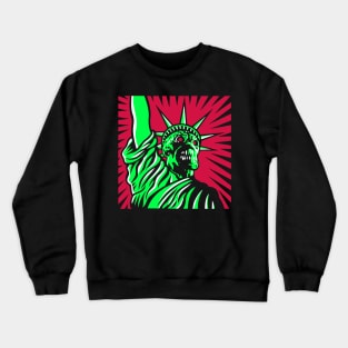 Martian neon colors red/green Crewneck Sweatshirt